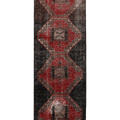 Vintage Malatya Turkish Runner Rug 2x5 ft — Red & Brown Geometric (No. 28111)
