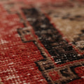 Vintage Malatya Turkish Runner Rug 2x5 ft — Red & Brown Geometric (No. 28111)