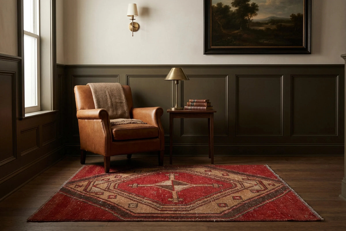 Turkish Doormat Rug in a styled room