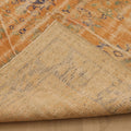 Vintage Manisa Turkish Area Rug 6x9 ft — Orange & Blue Distressed (No. 28352)