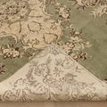 Vintage Isparta Turkish Area Rug 5x8 ft — Green & Beige Floral (No. 28600)