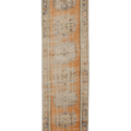 Vintage Manisa Turkish Runner Rug 2x10 ft — Orange & Blue Floral (No. 28707)