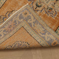 Vintage Manisa Turkish Runner Rug 2x10 ft — Orange & Blue Floral (No. 28707)