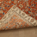 Vintage Isparta Turkish Runner Rug 2x10 ft — Orange & Beige Floral