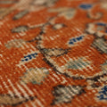 Vintage Isparta Turkish Runner Rug 2x10 ft — Orange & Beige Floral