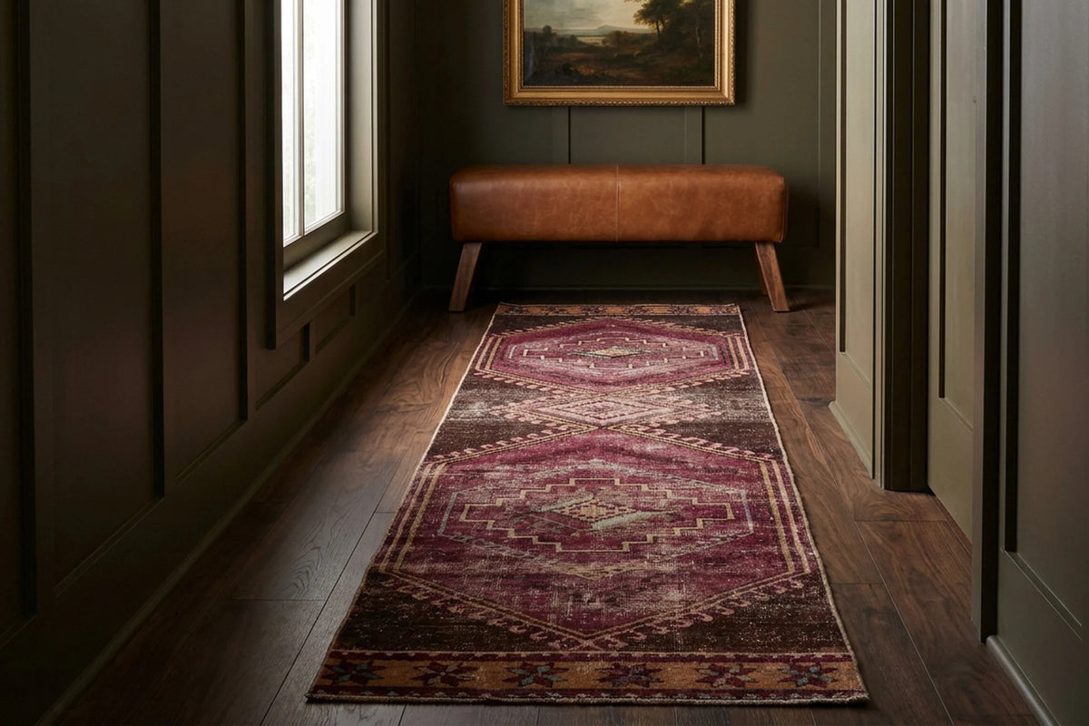 Turkish Runner Rug in a styled room