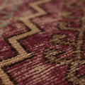 Vintage Malatya Turkish Runner Rug 2x11 ft — Brown & Red Geometric (No. 28760)