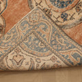 Vintage Isparta Turkish Runner Rug 2x10 ft — Brown & Blue Floral