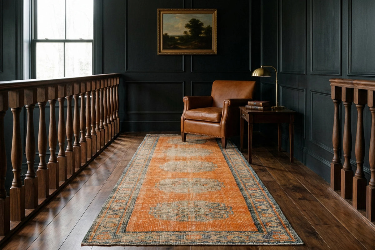 Turkish Runner Rug in a styled room