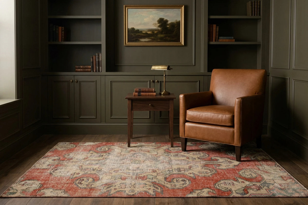 Turkish Area Rug in a styled room