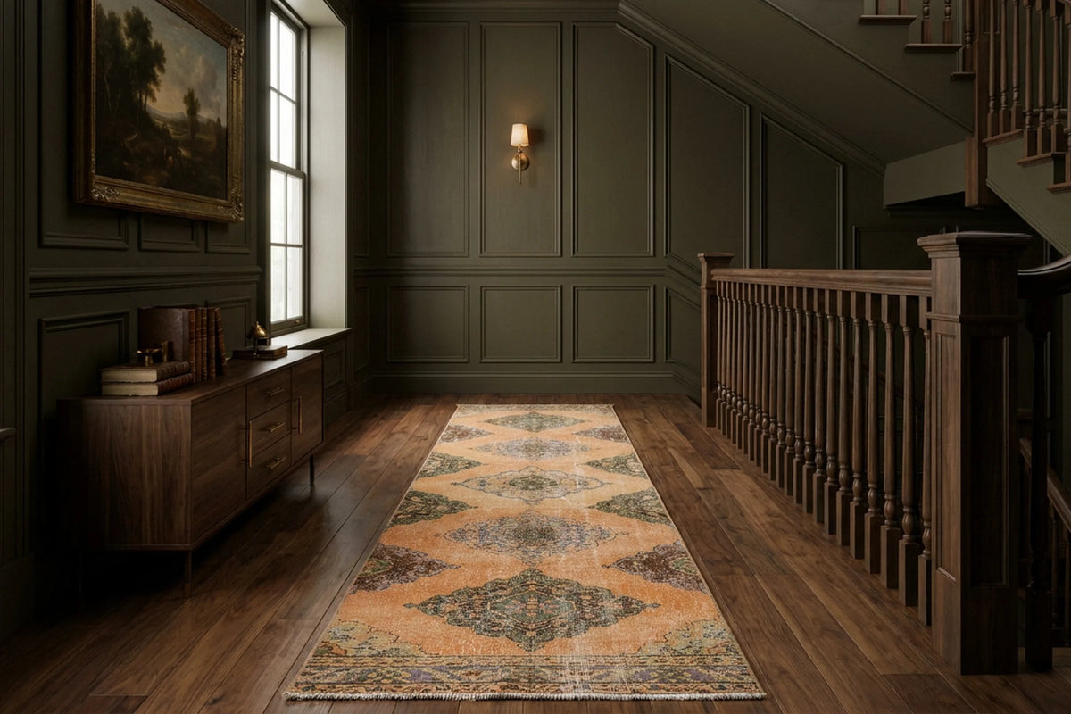 Turkish Runner Rug in a styled room