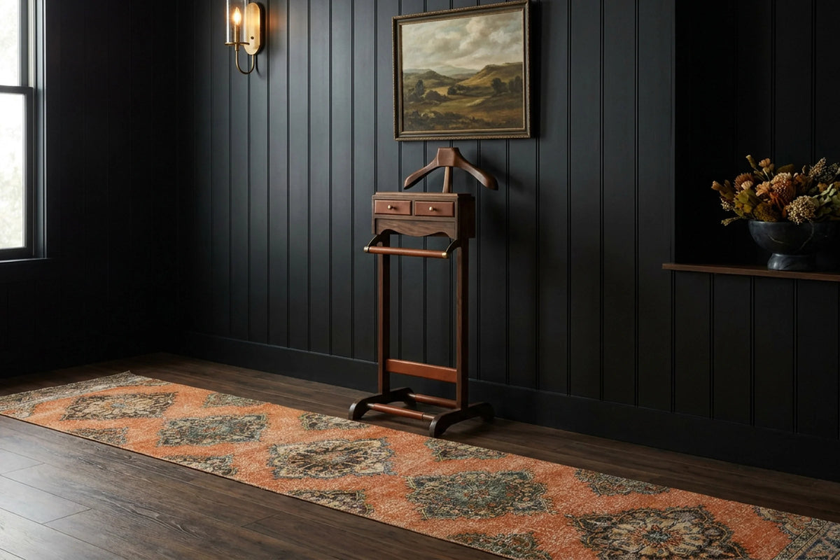 Turkish Runner Rug in a styled room