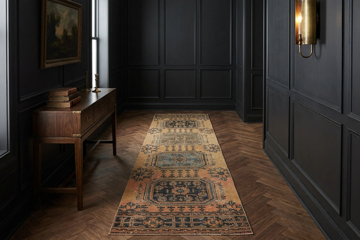 Turkish Runner Rug in a styled room