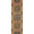 Vintage Konya Turkish Runner Rug 2x11 ft — Orange & Brown Geometric (No. 29076)