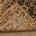 Vintage Konya Turkish Runner Rug 2x11 ft — Orange & Brown Geometric (No. 29076)
