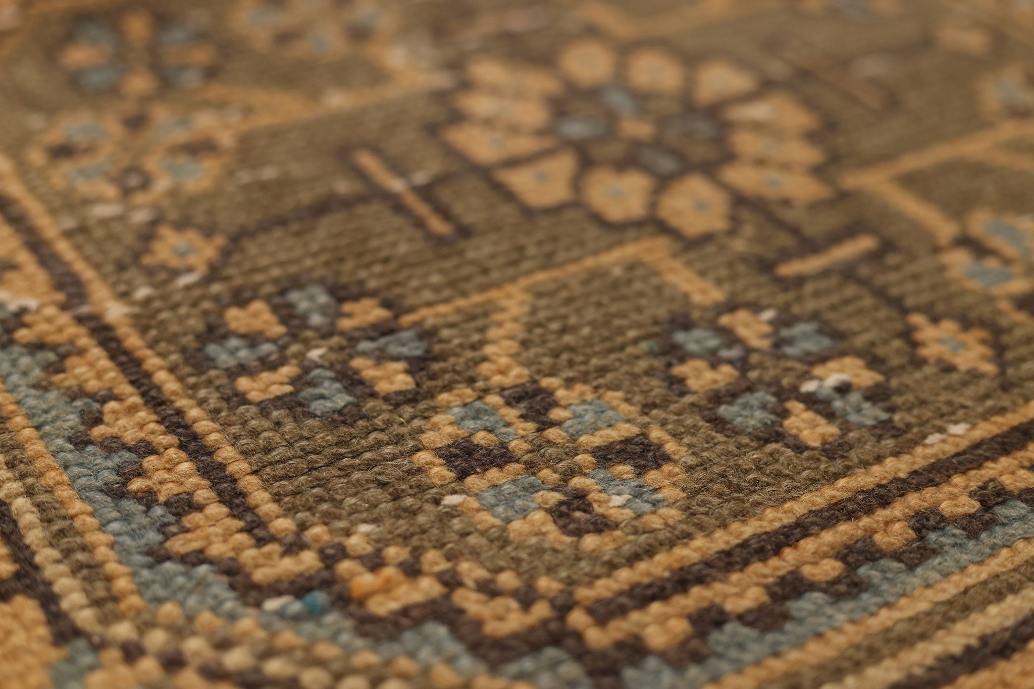 Vintage Konya Turkish Runner Rug 2x11 ft — Orange & Brown Geometric (No. 29076)