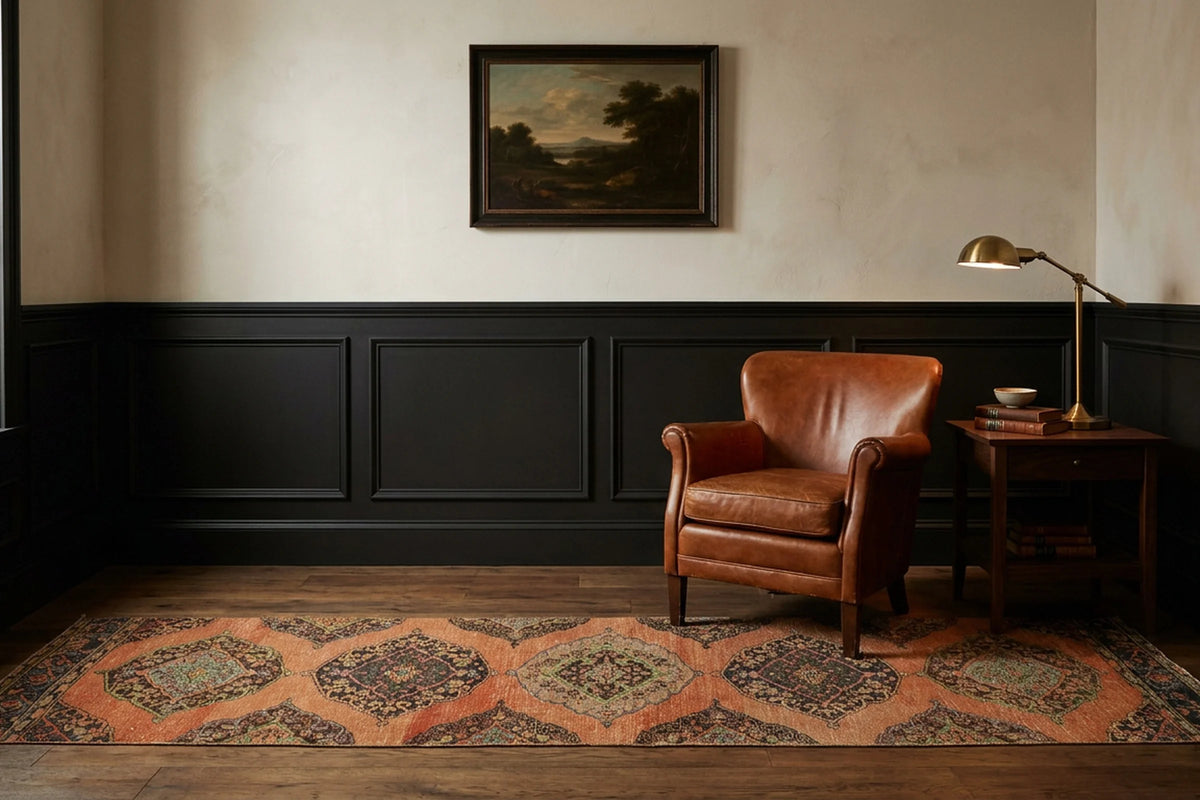 Turkish Runner Rug in a styled room