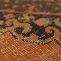 Vintage Konya Turkish Runner Rug 3x12 ft — Orange & Brown maximalist