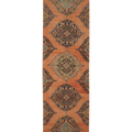 Vintage Konya Turkish Runner Rug 3x12 ft — Orange & Brown maximalist