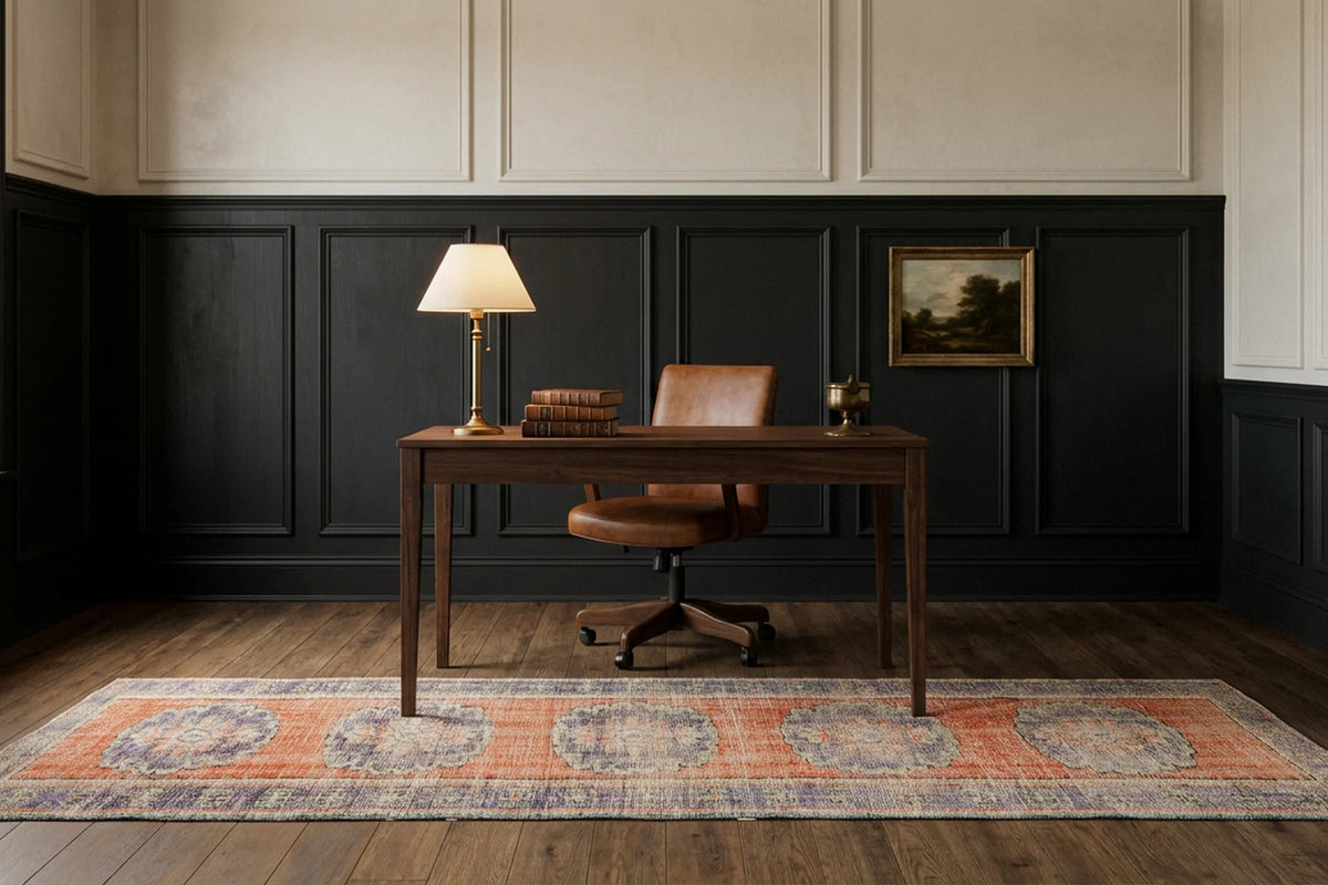 Turkish Runner Rug in a styled room