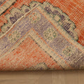 Vintage Manisa Turkish Runner Rug 2x10 ft — Orange & Blue Floral (No. 29097)
