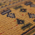 Vintage Konya Turkish Runner Rug 2x10 ft — Orange & Blue Geometric