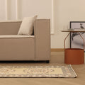 Vintage Manisa Turkish Runner Rug 2x10 ft — Beige & Brown Geometric (No. 29123)