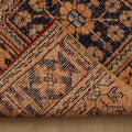 Vintage Konya Turkish Runner Rug 2x10 ft — Orange & Blue Geometric (No. 29149)
