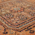 Vintage Konya Turkish Runner Rug 2x10 ft — Orange & Blue Geometric (No. 29149)