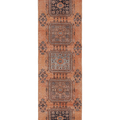 Vintage Konya Turkish Runner Rug 2x10 ft — Orange & Blue Geometric (No. 29149)