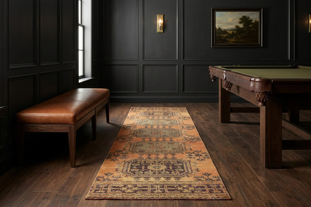 Turkish Runner Rug in a styled room