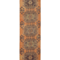 Vintage Konya Turkish Runner Rug 2x10 ft — Orange Geometric
