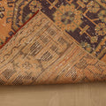 Vintage Konya Turkish Runner Rug 2x10 ft — Orange Geometric
