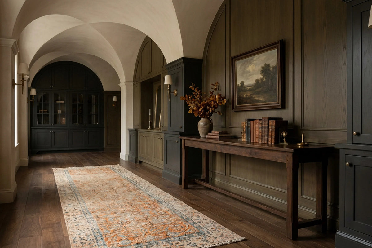 Turkish Runner Rug in a styled room