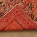 Vintage Manisa Turkish Runner Rug 2x10 ft — Red & Pink Floral