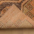 Vintage Malatya Turkish Runner Rug 2x11 ft — Orange & Brown Geometric
