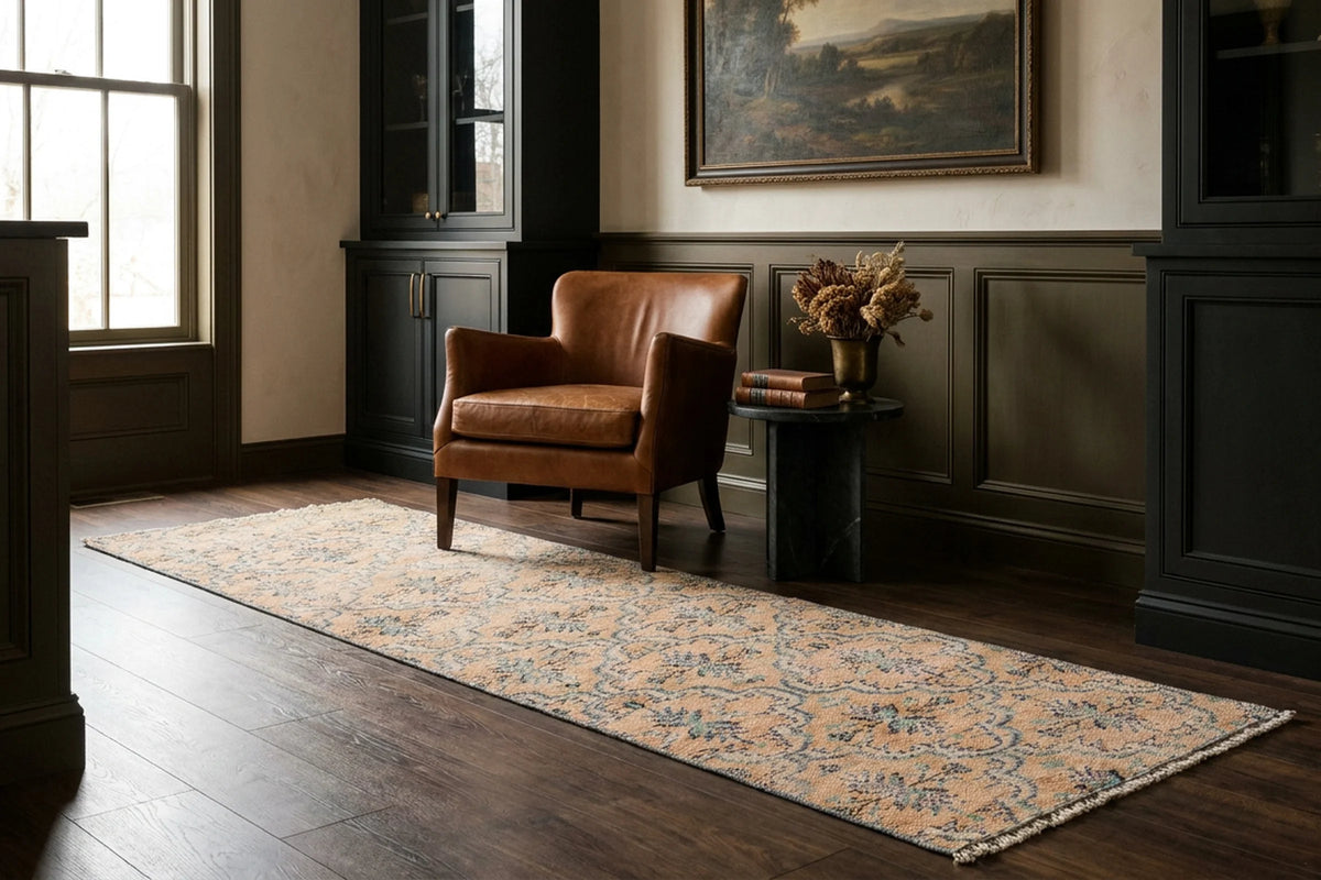 Turkish Runner Rug in a styled room
