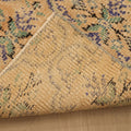 Vintage Manisa Turkish Runner Rug 2x6 ft — Beige & Blue Floral