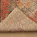 Vintage Niğde Turkish Runner Rug 3x9 ft — Red & Beige Distressed