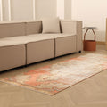 Vintage Nevşehir Turkish Runner Rug 1x3 ft — Beige & Orange Distressed