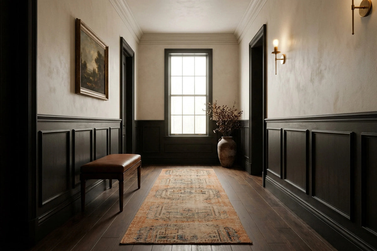 Turkish Runner Rug in a styled room