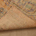 Vintage Konya Turkish Runner Rug 2x9 ft — Orange & Blue Distressed