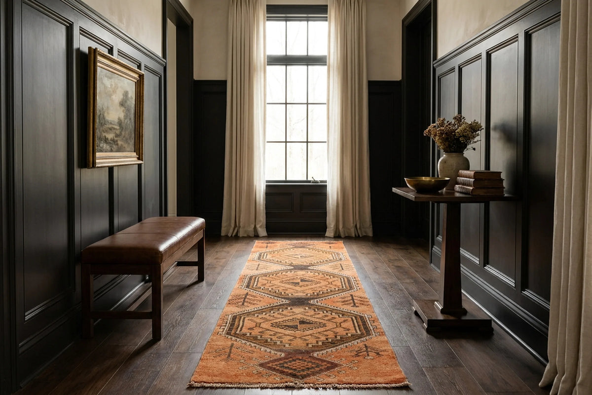 Turkish Runner Rug in a styled room