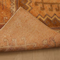Vintage Malatya Turkish Runner Rug 2x9 ft — Orange & Brown Geometric