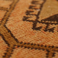 Vintage Malatya Turkish Runner Rug 2x9 ft — Orange & Brown Geometric