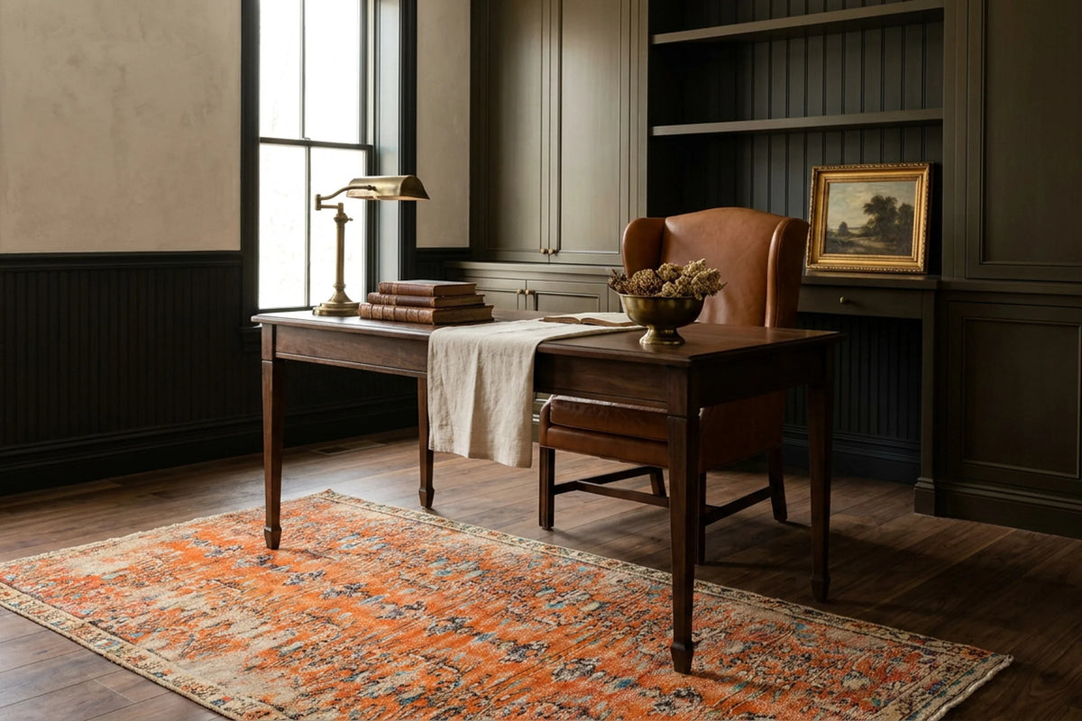 Turkish Runner Rug in a styled room