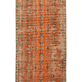 Vintage Manisa Turkish Runner Rug 3x6 ft — Orange & Blue Floral