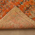 Vintage Manisa Turkish Runner Rug 3x6 ft — Orange & Blue Floral