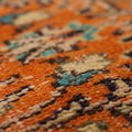 Vintage Manisa Turkish Runner Rug 3x6 ft — Orange & Blue Floral