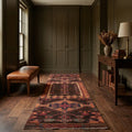 Persian Style Runner Rug in a styled room